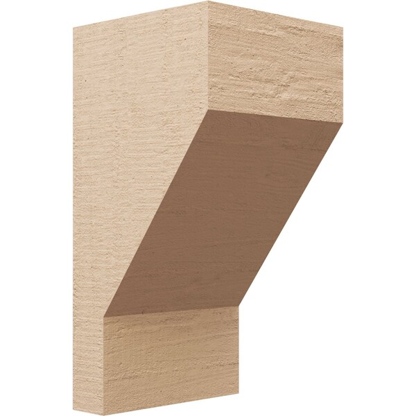 Ekena Millwork 10"W x 10"D x 20"H Wide Clemmons Rough Cedar Woodgrain TimberThane Corbel, Primed Tan CORUR10X10X20CLERCPR - main